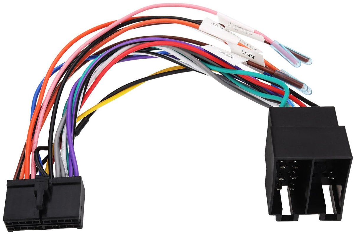 Vt products - 20Pin naar ISO - Autostereo Adapter - Plug and Play - 21.5cm - Eenvoudige installatie - Geschikt voor aftermarket ra...