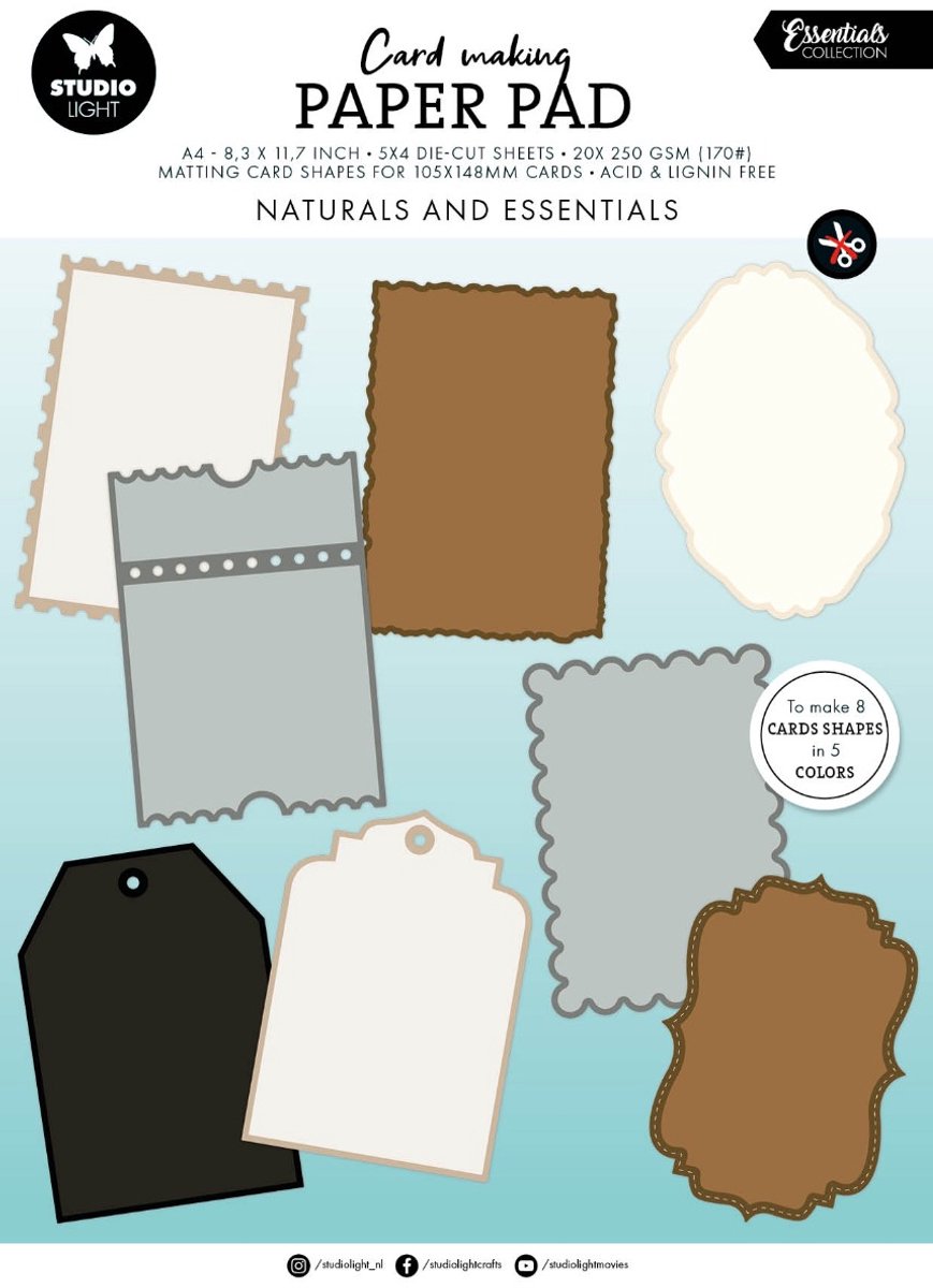 Card making pad Naturals A6 - Essentials nr. 31