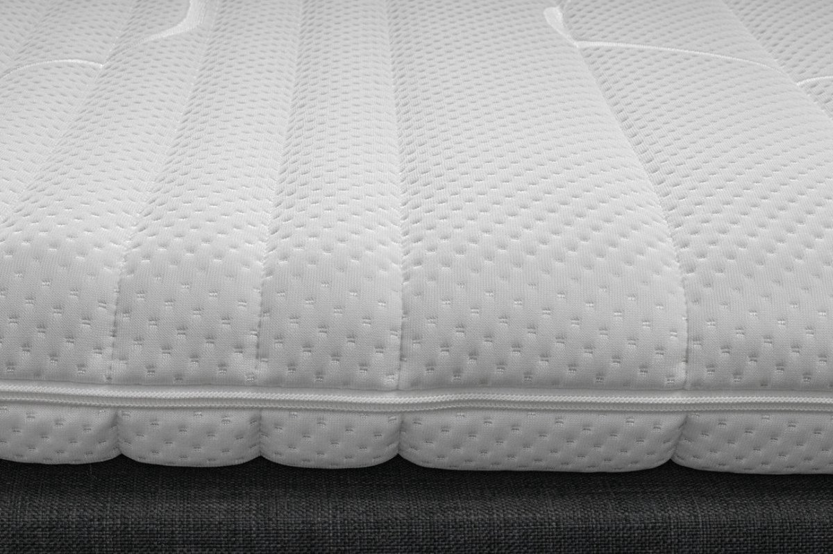 De Nederlandse matrassenfabriek Topdekmatras Cooltouch 90x200 HR45 Koudschuim Topper 6cm dik medium wit