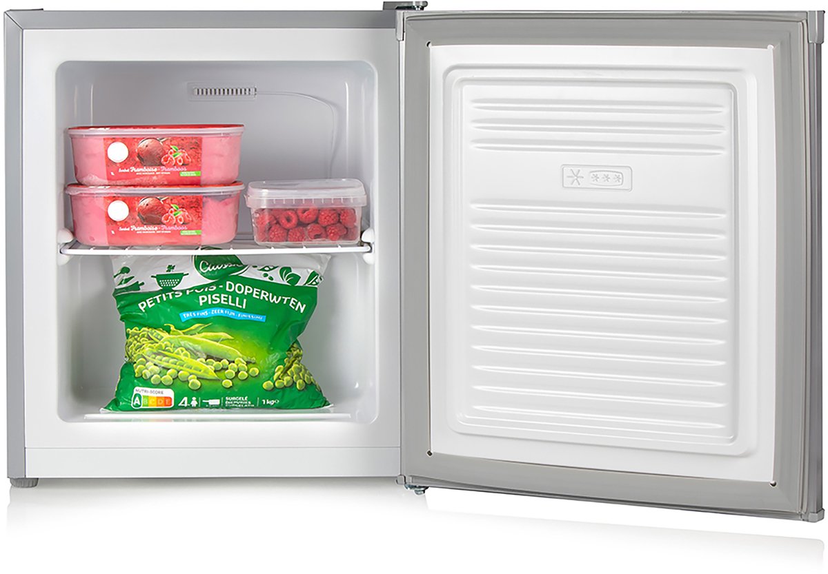 Bol.com PRIMO PR147DV Mini Vriezer - Diepvries Klein - Vrijstaand - 33L - D - Zilver aanbieding