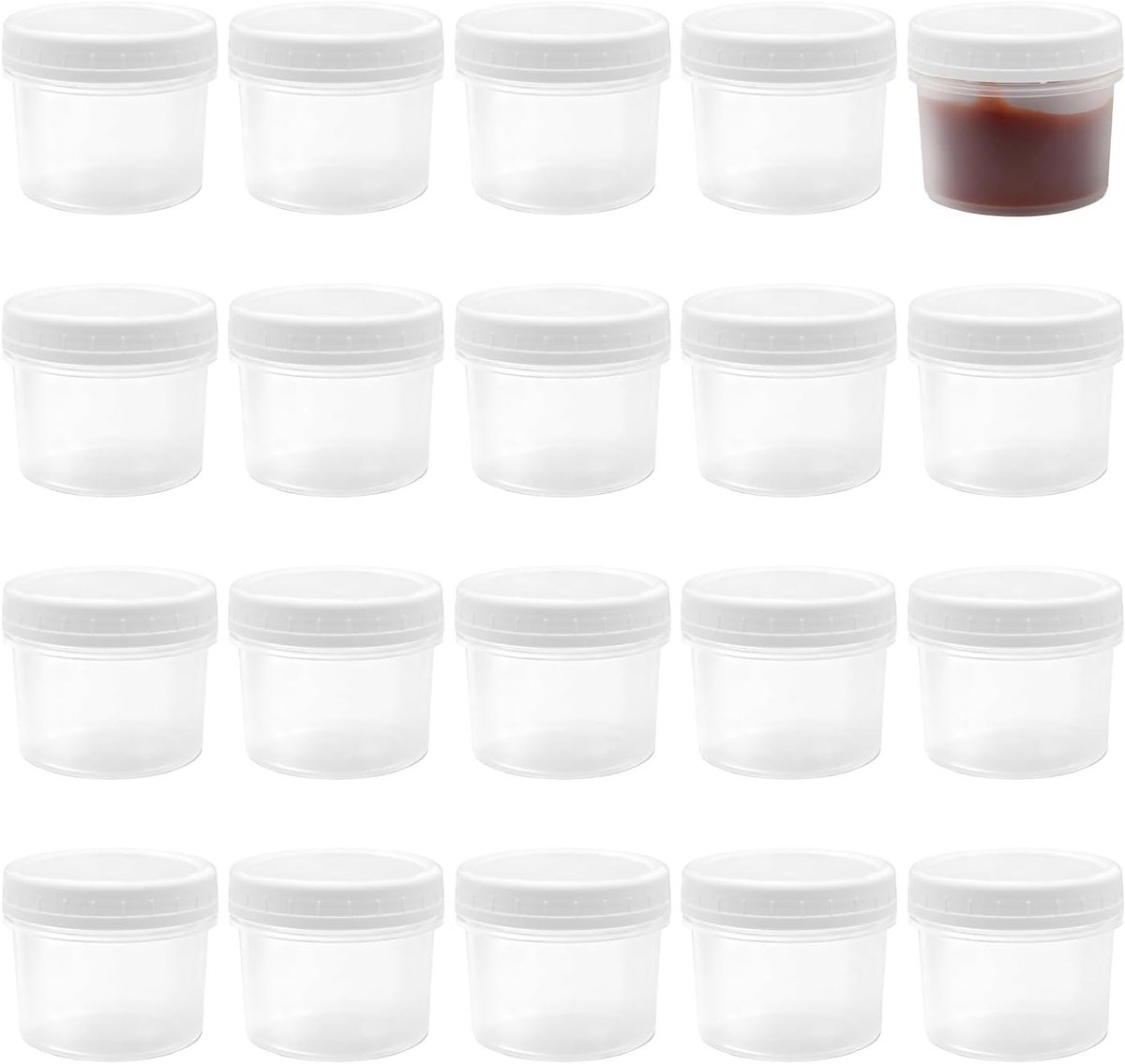 Herbruikbare Snackdozen 20 Stuks - 160 ml Opbergdozen met Deksel, Lekvrije Plastic Containers voor Magnetron en Vriezer