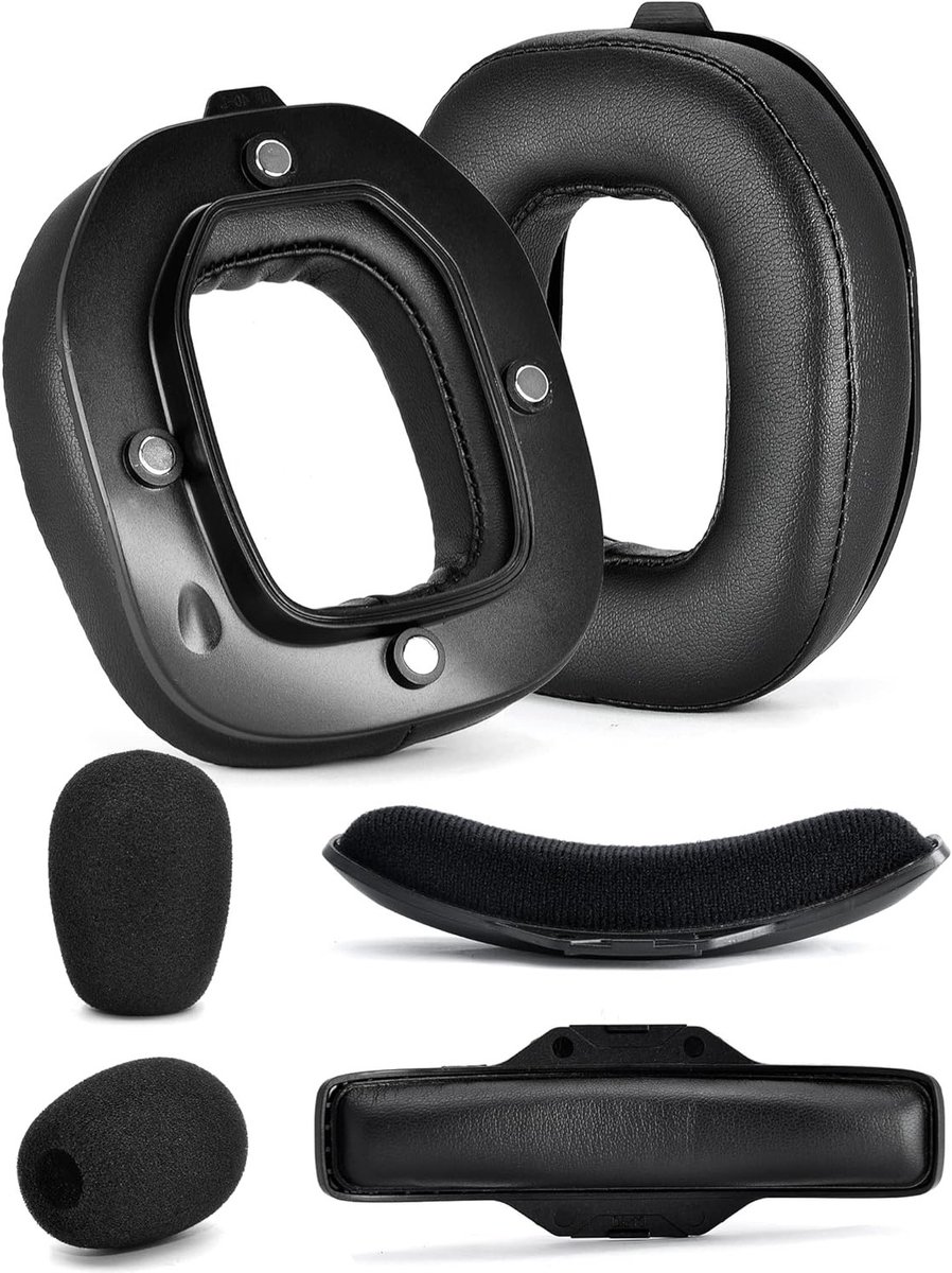 Vervangende Oorkussens en Hoofdband voor Astro Gaming A40 TR Headset - Hoogwaardige Geluidsisolatie, Comfortabele Pasvorm en Duurzaam Design (Zwart)