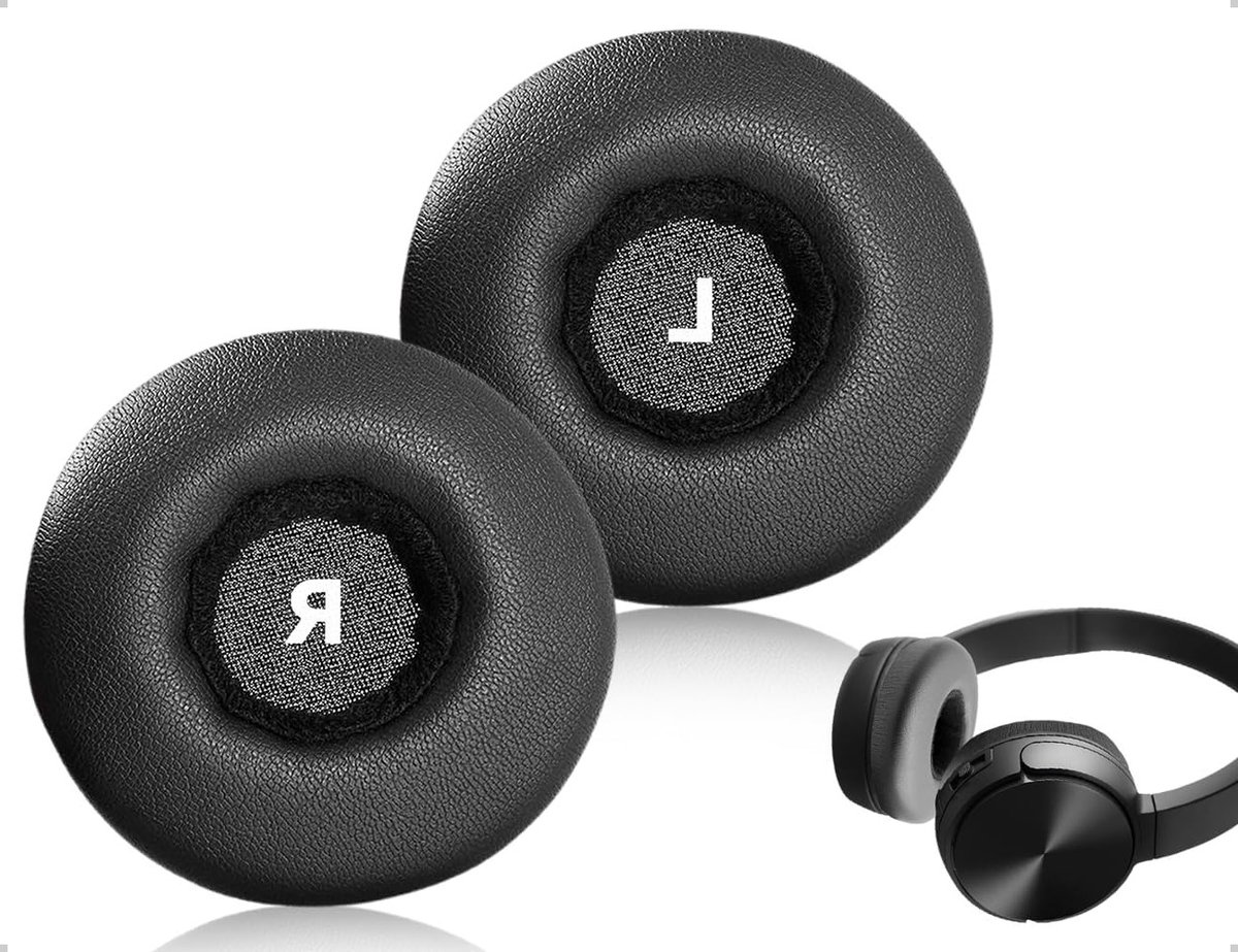 Set van 2 Vervangende Oorkussens voor Sony Hoofdtelefoons - Comfort, Geluidsisolatie en Duurzaamheid (Zwart, 70mm)