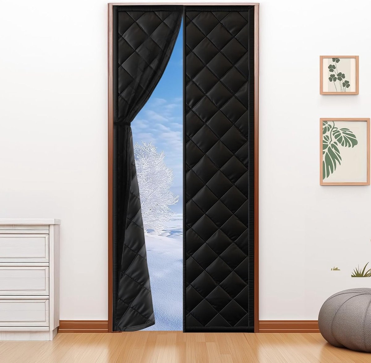 Thermische Magnetische Gordijn 100 x 220 cm voor Isolatie, Geluidsreductie en Privacy Bescherming tegen Koude, Warmte en Weerselementen