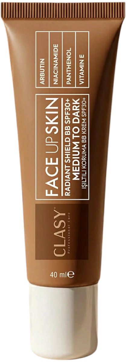Clasy Care Face Up Skin BB Cream SPF30+ Medium to Dark – Egaliserend & Hydraterend 40ml
