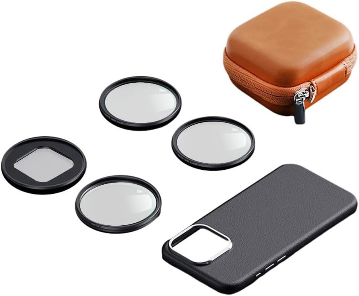 Complete 67mm Phone Lens Filter Set met CPL, Astral en Black Mist Filters, inclusief Magnetische Adapter en Telefoonhoes