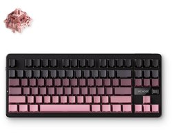 MCHOSE G87 Wireless Gasket Mount Custom Mechanical Keyboard - Bedraad en Bluetooth - QWERTY (US) - Blazing Flame Switches - Zwart/Roze