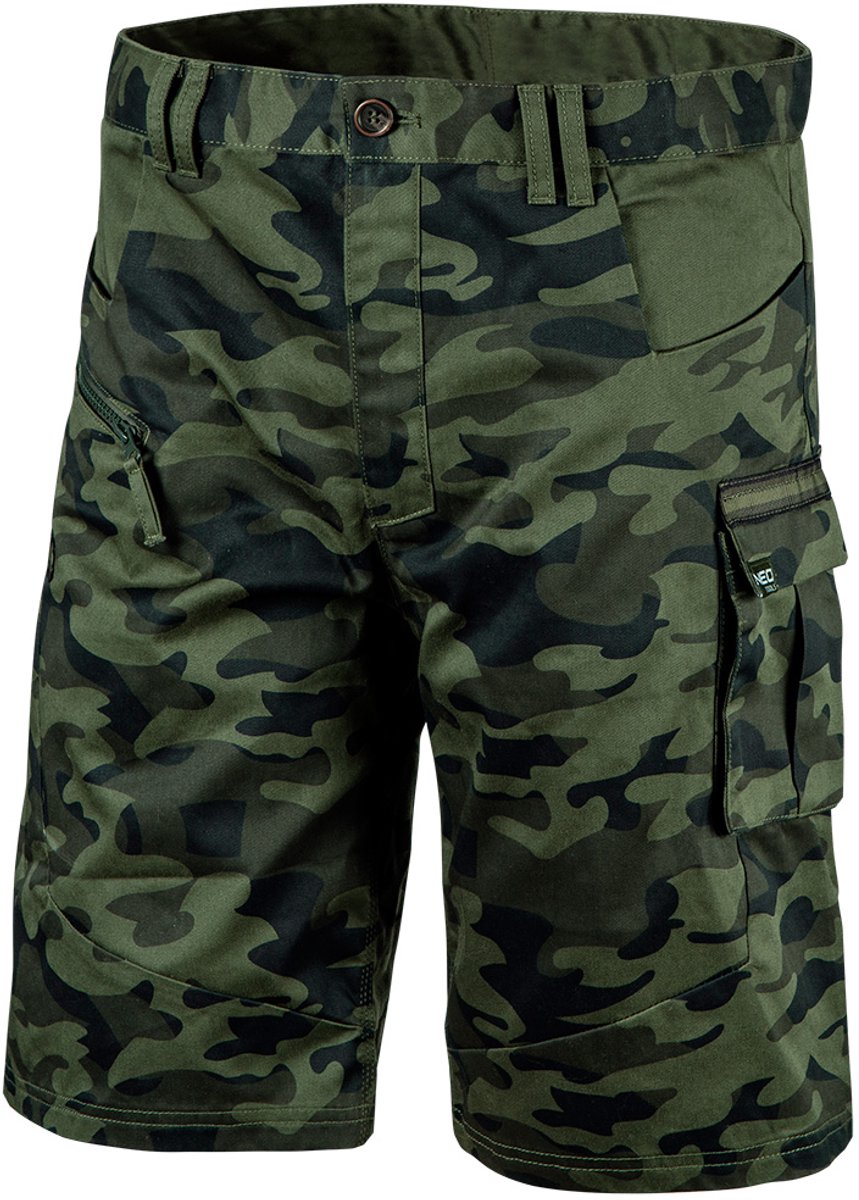 NEO Camo - Werkshort - Uniek Camouflagepatroon - Meerdere Zakken - Elastische Tailleband