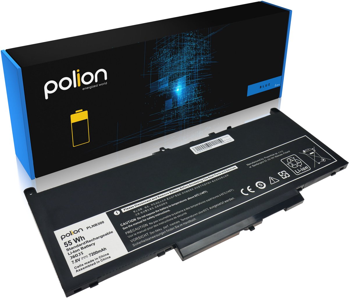 POLION Serie - DELL Laptopbatterij - 7200mAh - Li-Ion - Compatibel