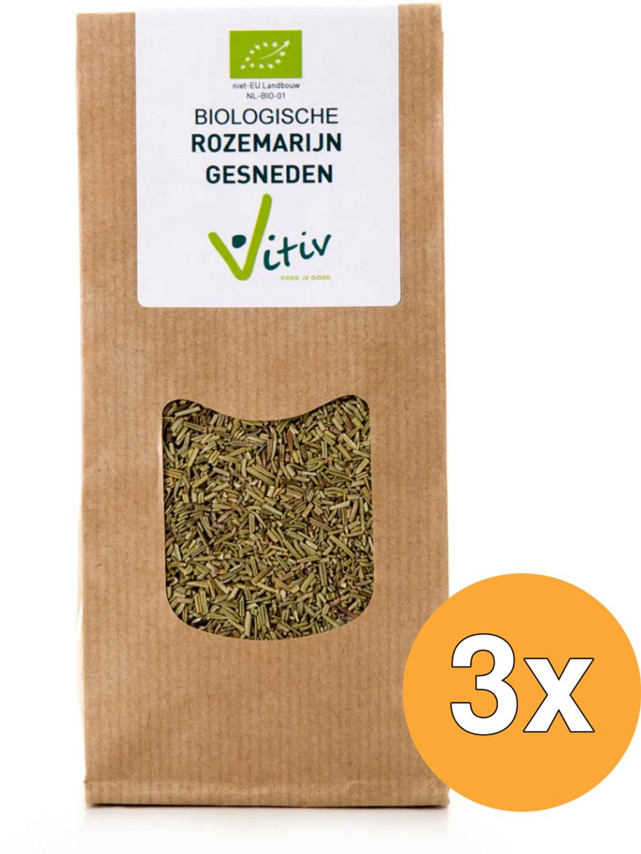 3x Vitiv Rozemarijn Gesneden Bio (25 gr)