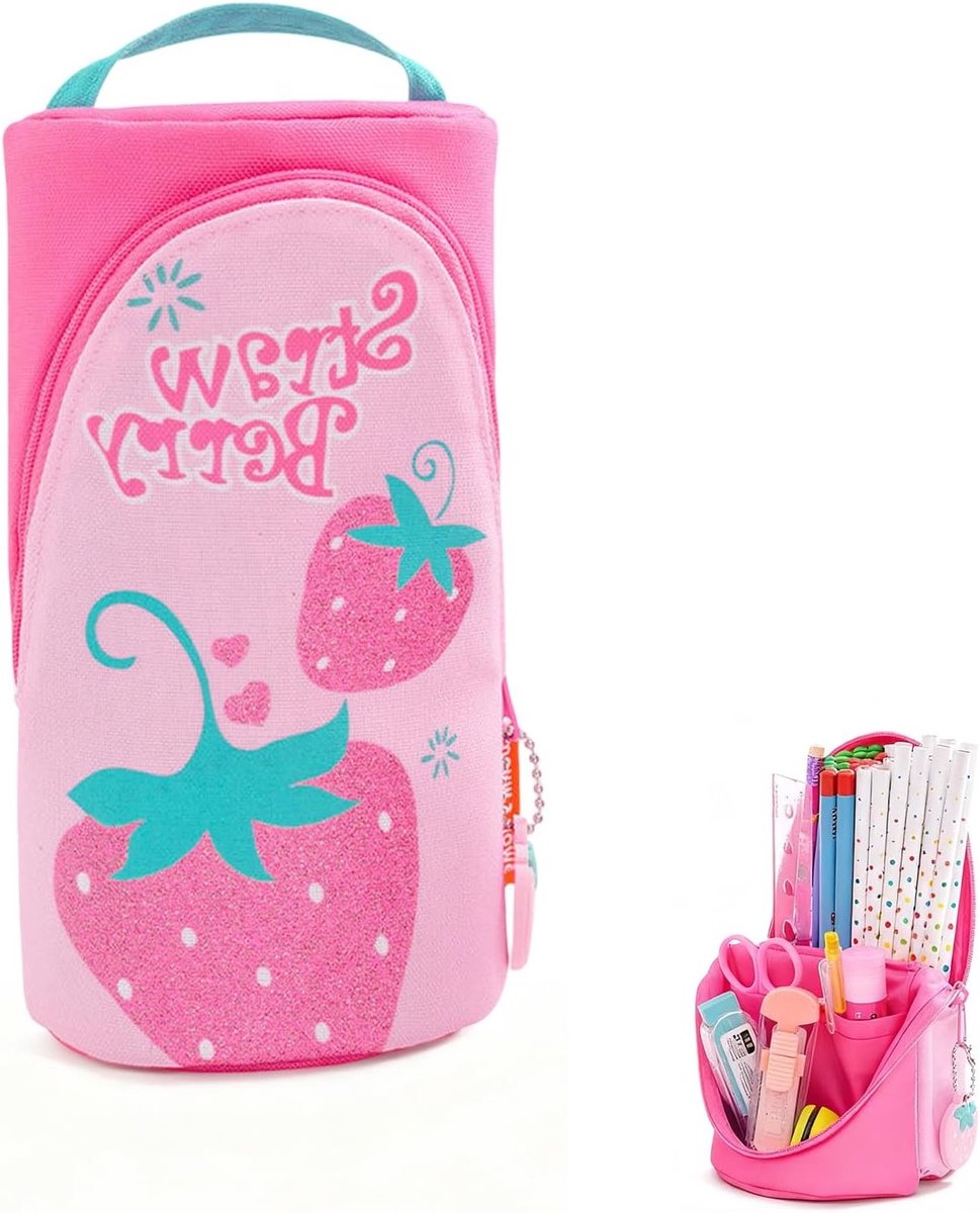 2-in-1 Etui voor Meisjes, Multifunctionele Pennenhouder, Schoolbenodigdheden, Organizer voor Kantoor en Studie