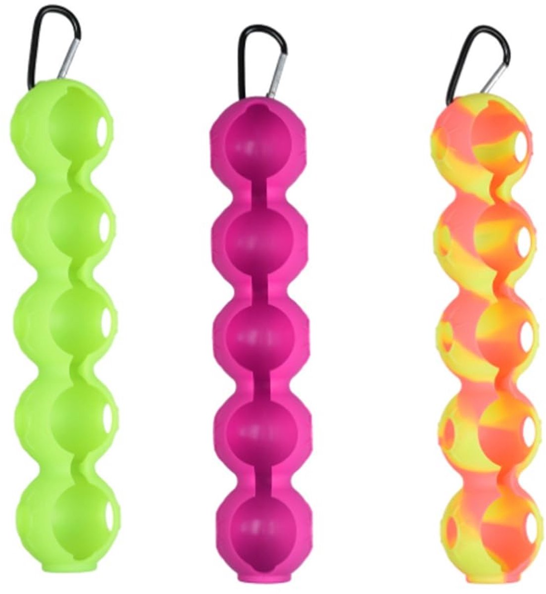 Golf Silicone Ball Cover 3-Pack - Eco-vriendelijke Opbergoplossing voor Golfballen