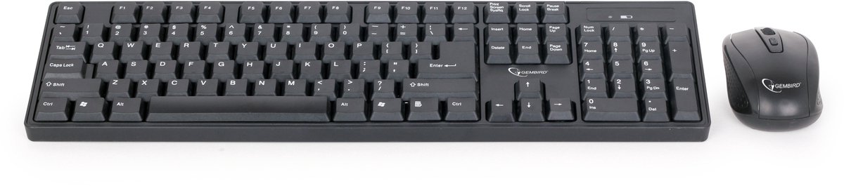Gembird draadloze toetsenbord- en muisset - stil