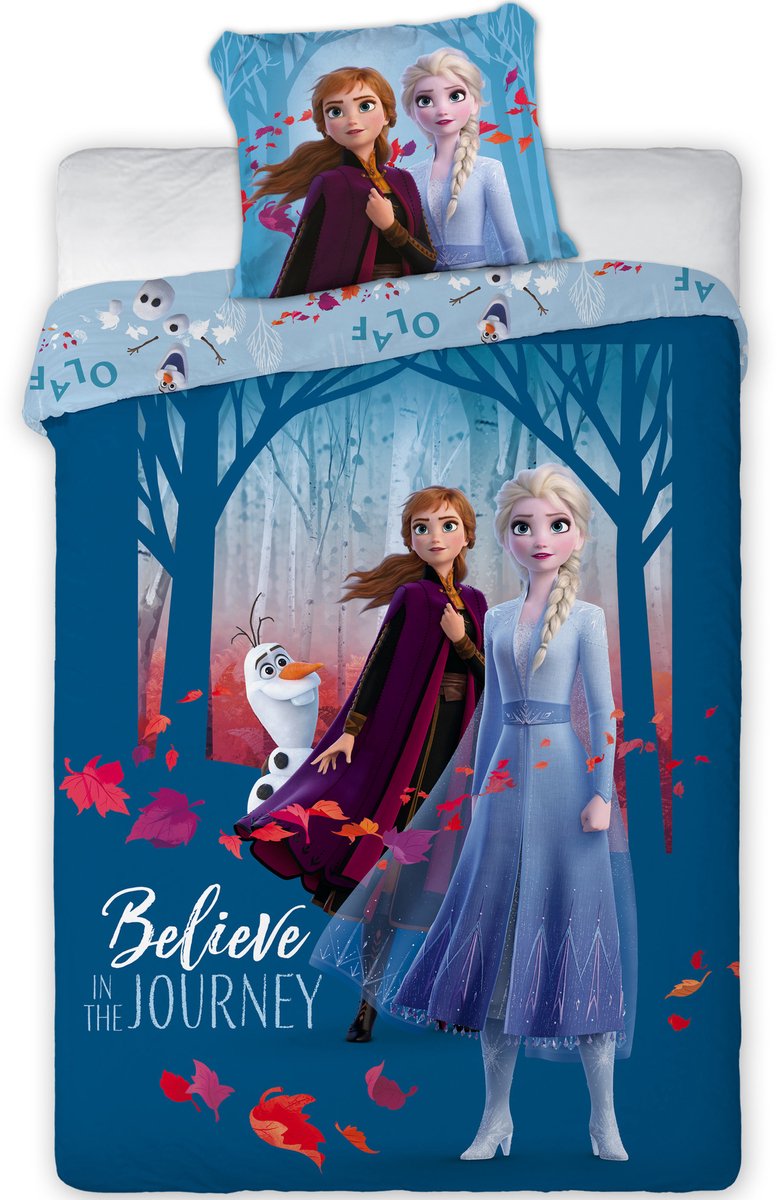 Disney Frozen Believe - Dekbedovertrek - Eenpersoons - 140 x 200 cm - 100% katoen