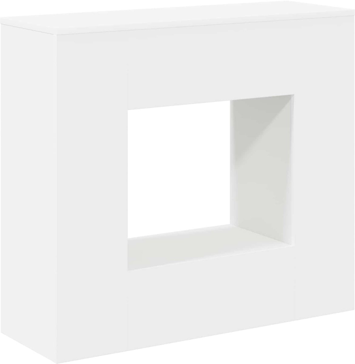 vidaXL Console - Table - Wit - 82 - x - 29 - x - 74 - cm - Bewerkt - hout