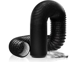 Afvoerslang - Ventilatieslang Flexibel - Mobiele Airco - Hittebestendig Materiaal - 2.5 Meter - Zwart