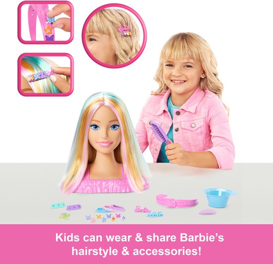 Barbie Buste Van Blonde Fashionista Roze Kinderen — afbeelding 2