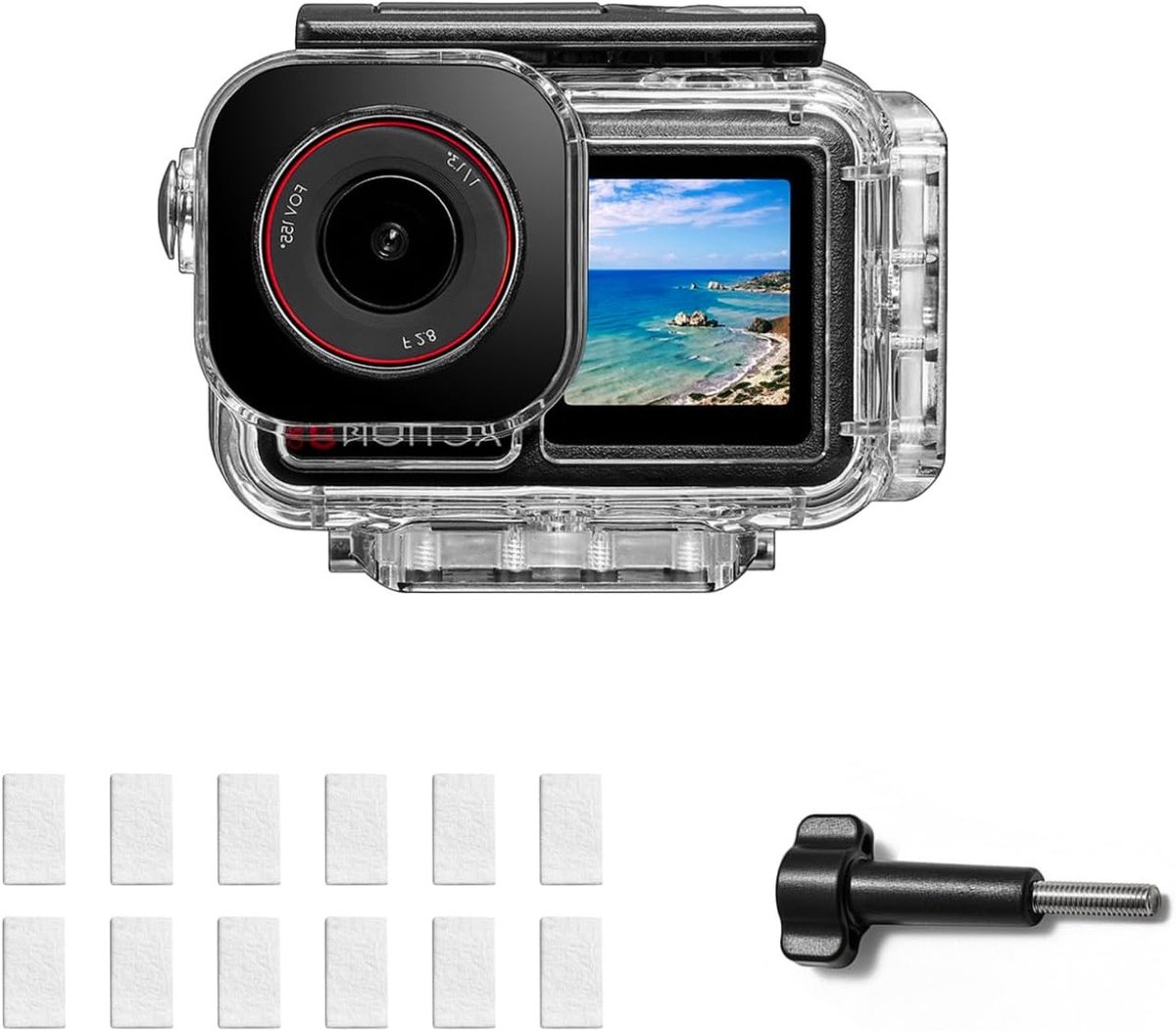 Waterdichte Behuizing voor Osmo Action 5 Pro en Action 4/3 Camera, Bescherming tot 60m Diepte, Ideaal voor Duiken en Snorkelen