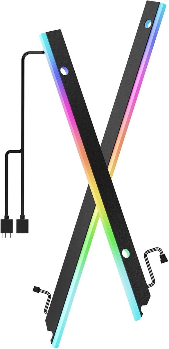 RGB Moederbord LED Strip met 28 Individueel Aanpasbare Lichten, 5V 3-Pin Aura-Sync Compatibel, Ideaal voor Gaming PC en Verlichting Upgrade