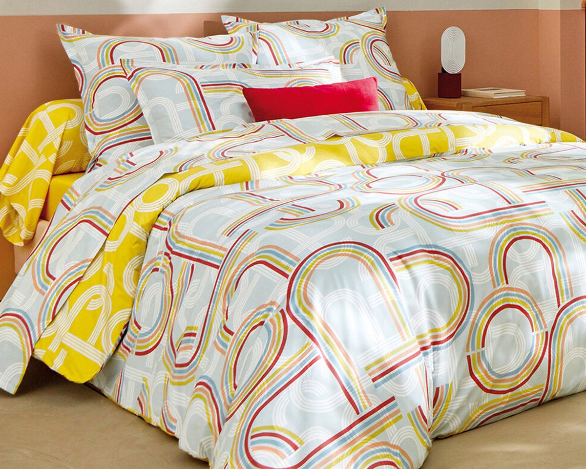 Blanc Des Vosges dekbedovertrek Retro Curry 240x220 cm