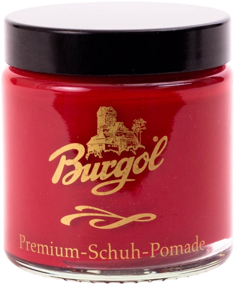 Burgol Shoe Pomade - Kleuropfrissende en verzorgende schoencrème - 100ml - (027) Rood