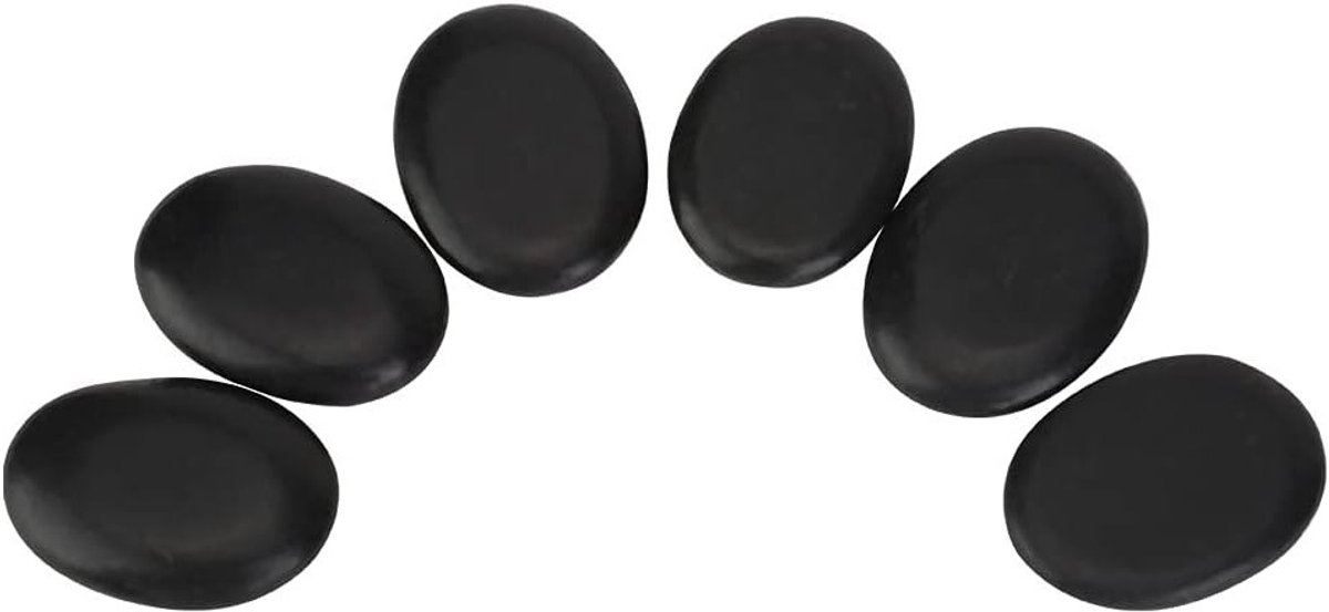 Professionele Set van 12 Massage Stenen voor Hot Spa en Ontspanning, Basalt Massage Stones voor Lichaamsverzorging en Pedicure Behandelingen