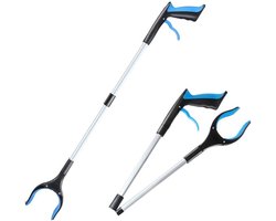 Grijpstok voor Ouderen - Grijpstok invalide - 83 cm Reacher Grijper met 360° Draaibare Kop - Helpende Hand Bereikhulp - blauw