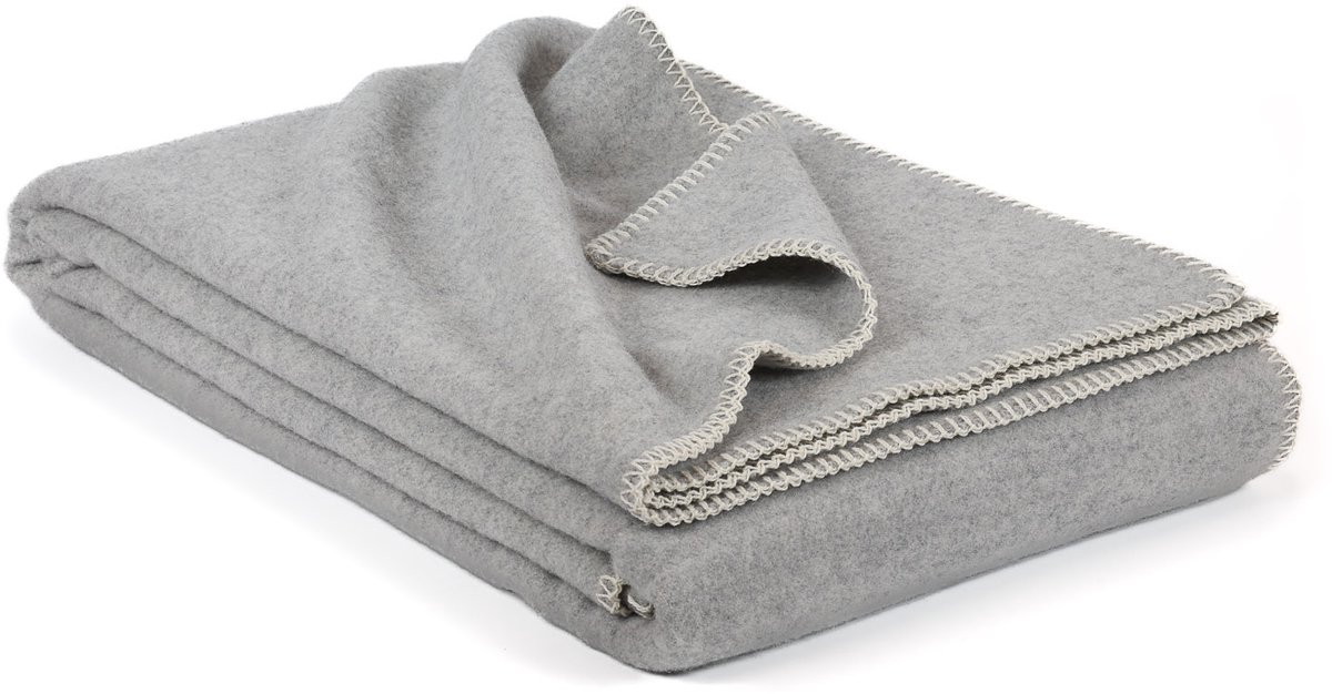 Most Zijdezachte kasjmier bed deken Luma Soft - 90% Merino wol, 10% Kasjmier wol - 140 x 200 cm - grijs