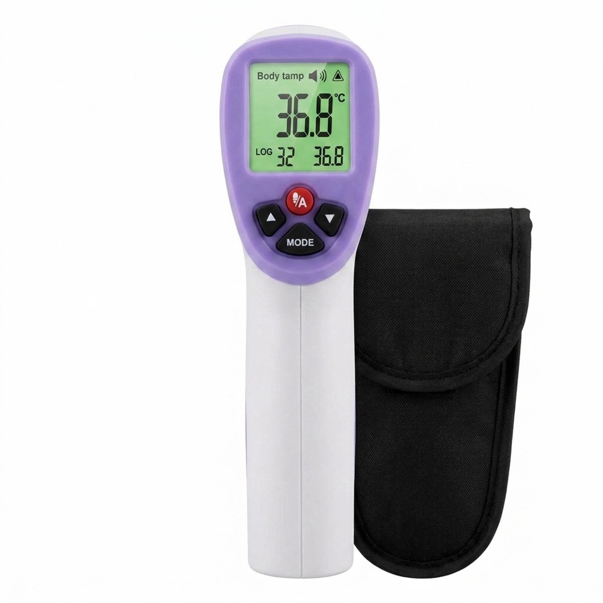 Infraroodthermometer voor Volwassenen en Baby - Contactloze Infrarood Thermometer met Koortsalarm - Kleurindicatie - Temperatuurmeter