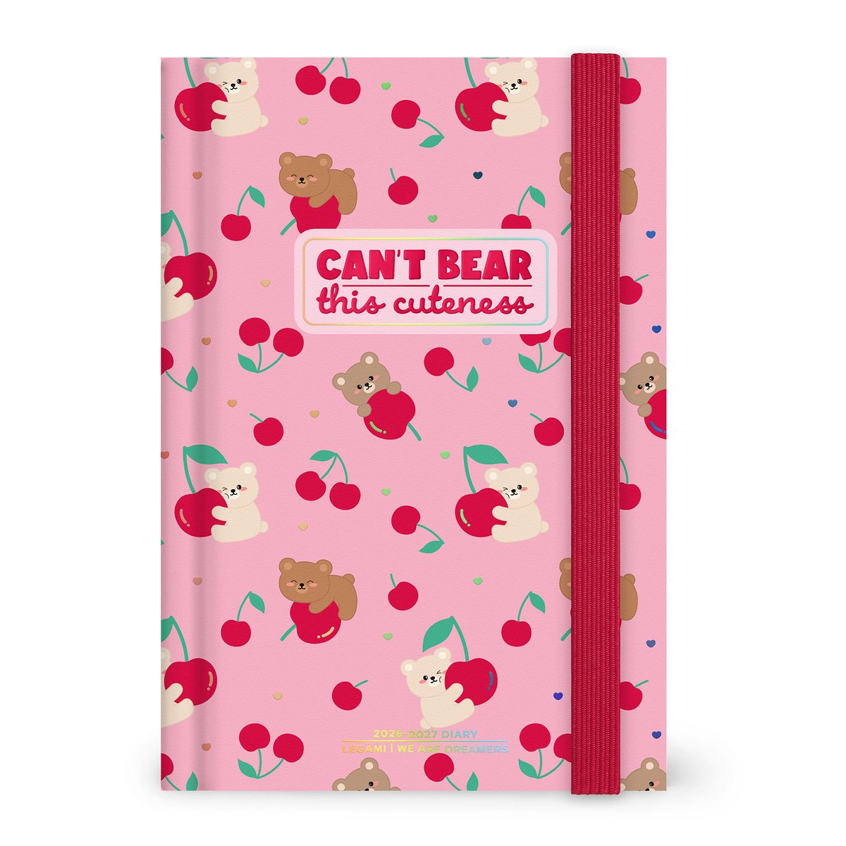 LEGAMI AGENDA 2026-2027- 16mnd - DAG OP 1 PAGINA - HARDCOVER - TEDDY BEAR
