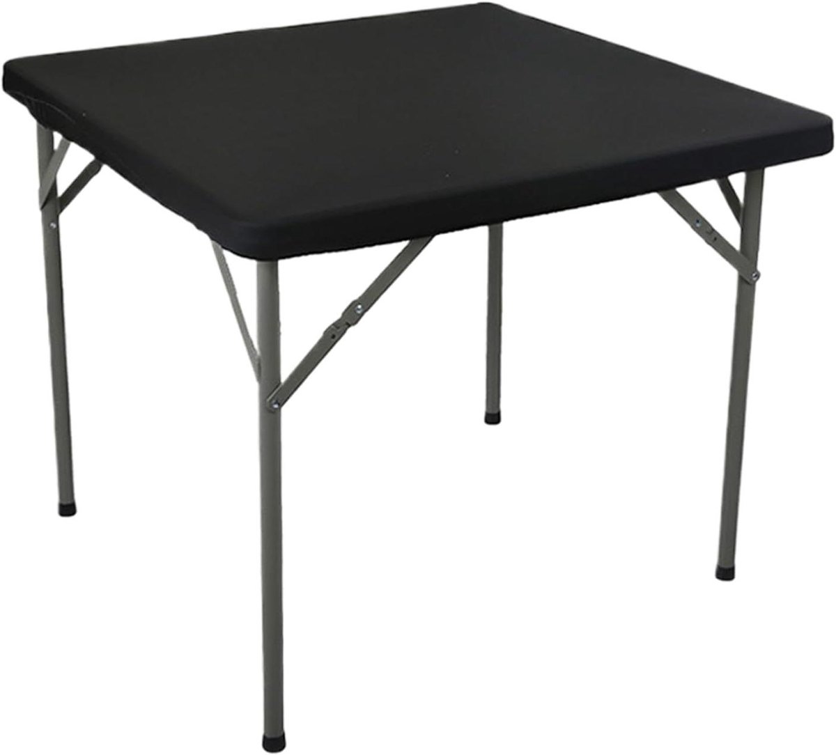 Vierkant Tafelkleed - Hoes Spandex Tafel - Bescherming Tafelblad - Perfecte Pasvorm - 86 x 86 cm - Zwart