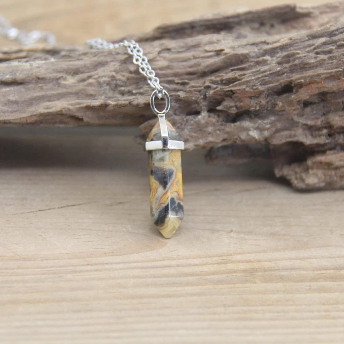 Natuursteen Hangers - Kristal Fluoriet Pendel - Sieraden Dragen - Handgepolijst Natuurstee