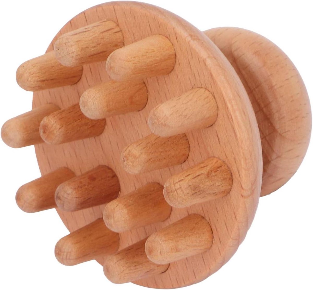 Houten Massage Tool - Mushroom Massager - Spierontspanning Bevorderen - Ergonomisch Ontwerp - 6 cm - Houtkleur