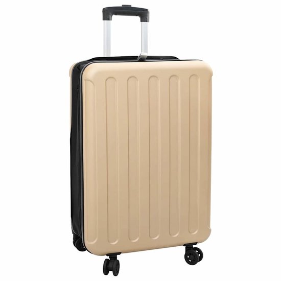 vidaXL Koffer met slot champagne 43 × 27 × 66 cm ABS Kunststof