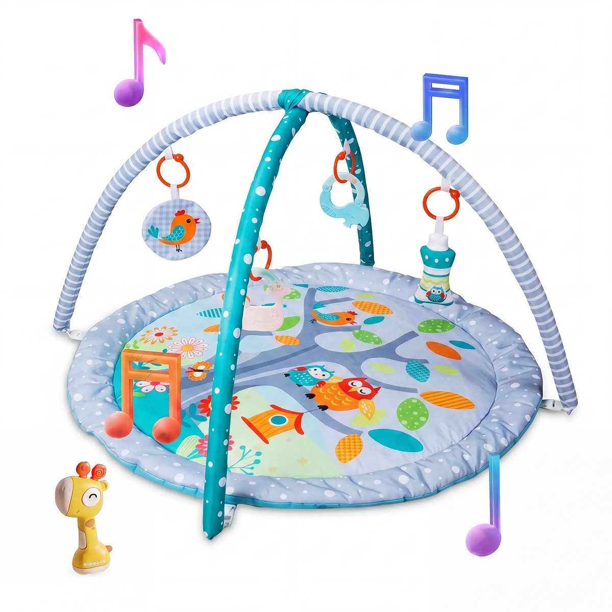 Sweet Sprout Babygym - Blauw rond model gebruik zoekwoord: Babyshower