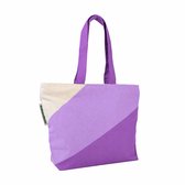 Sac de plage avec fermeture éclair de NoMorePlastic - Lilas Lilas - Collection Printemps Été - Durable - Linge de lit recyclé