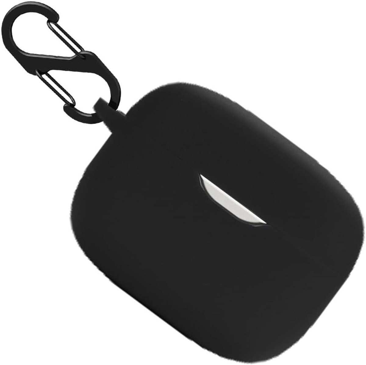 Schokbestendige Silicone Hoes voor JBL Tune 225 TWS/220 TWS, Beschermhoes met Sleutelhanger, Duurzame en Flexibele Bescherming (Zwart)