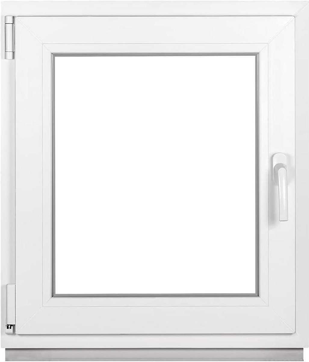 Kunststof Kelderraam - Garagedeurraam Tuinhuisraam - Ventilatie en Lichtinval - Draaibaar Kantelraam - 50x60 cm DIN Rechts - Wit