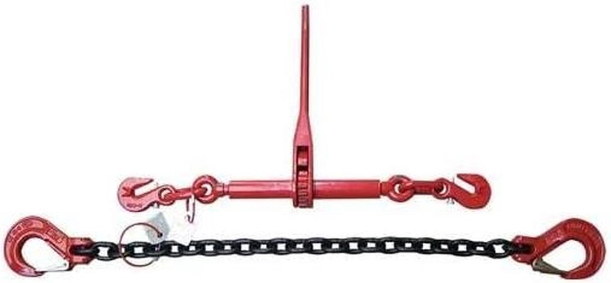 Spanband Ketting - Twee-delig Systeem - Zwaar Transport - Kwaliteitsklasse 8 - 3 Meter - Metaal