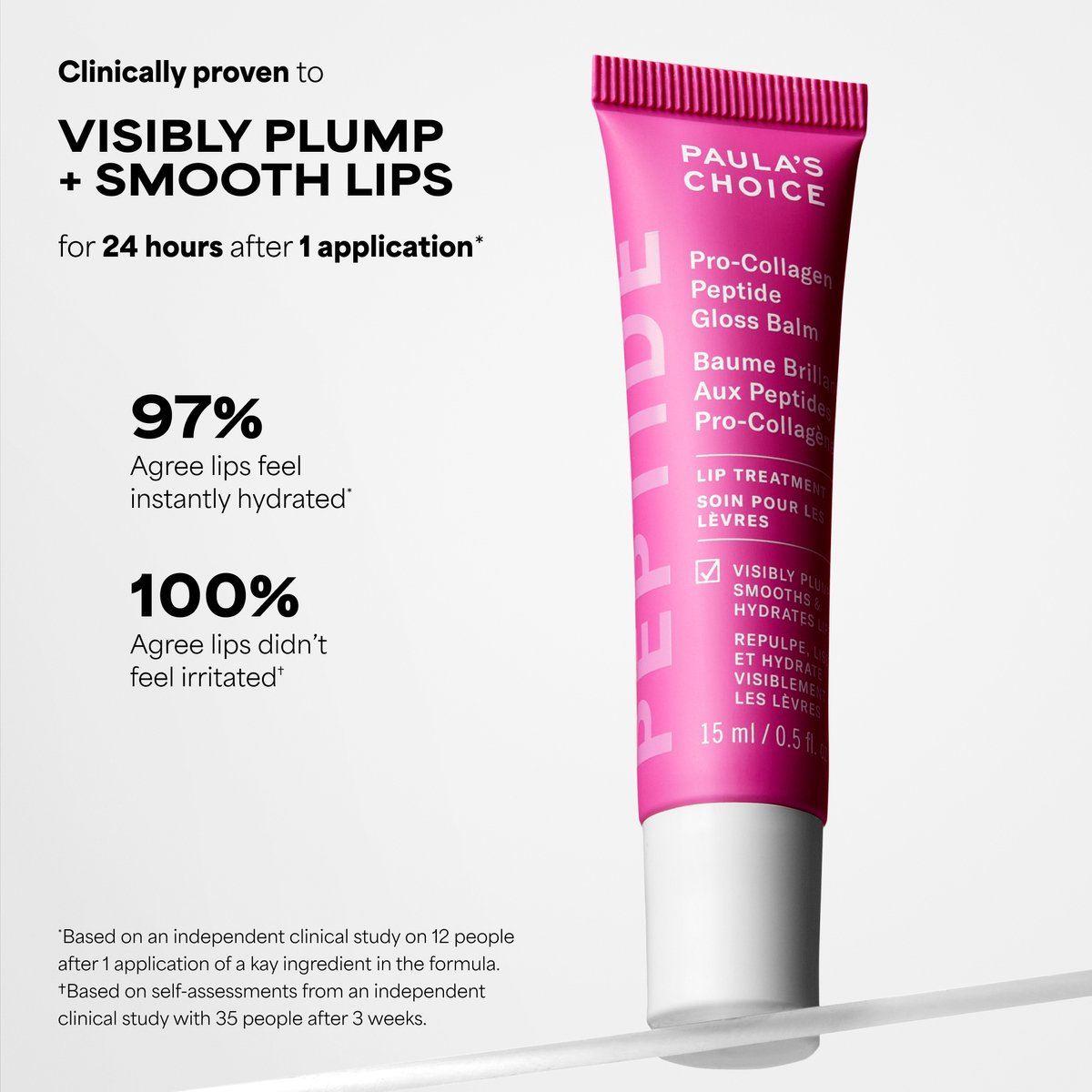 Pro-Collagen Peptide Gloss Balm - Gloss Lippenbalsem - Voor Droge Lippen - 15 ml