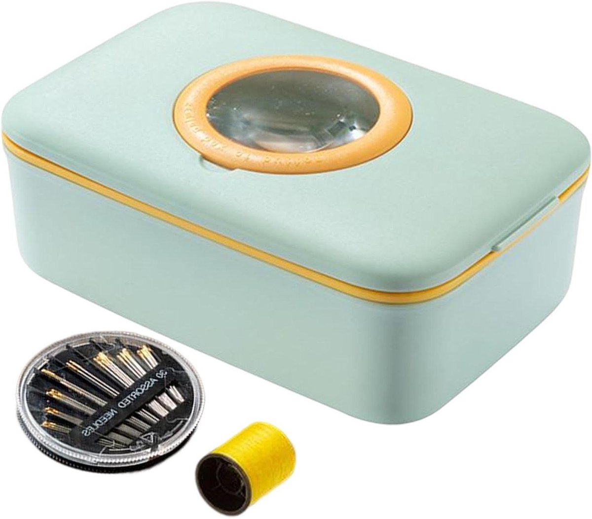 Reis Naaiset - Naaiaccessoires Set - Snel Reparen - Vergrootglas Inclusief - Compact Etui - Blauw