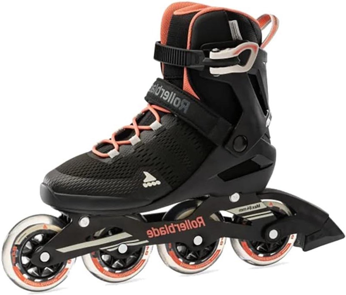Skeelers Dames - Inline skates Rolschaatsen - Vrije tijd skaten - Aluminium rail - 4x 84 mm wielen - Zwart