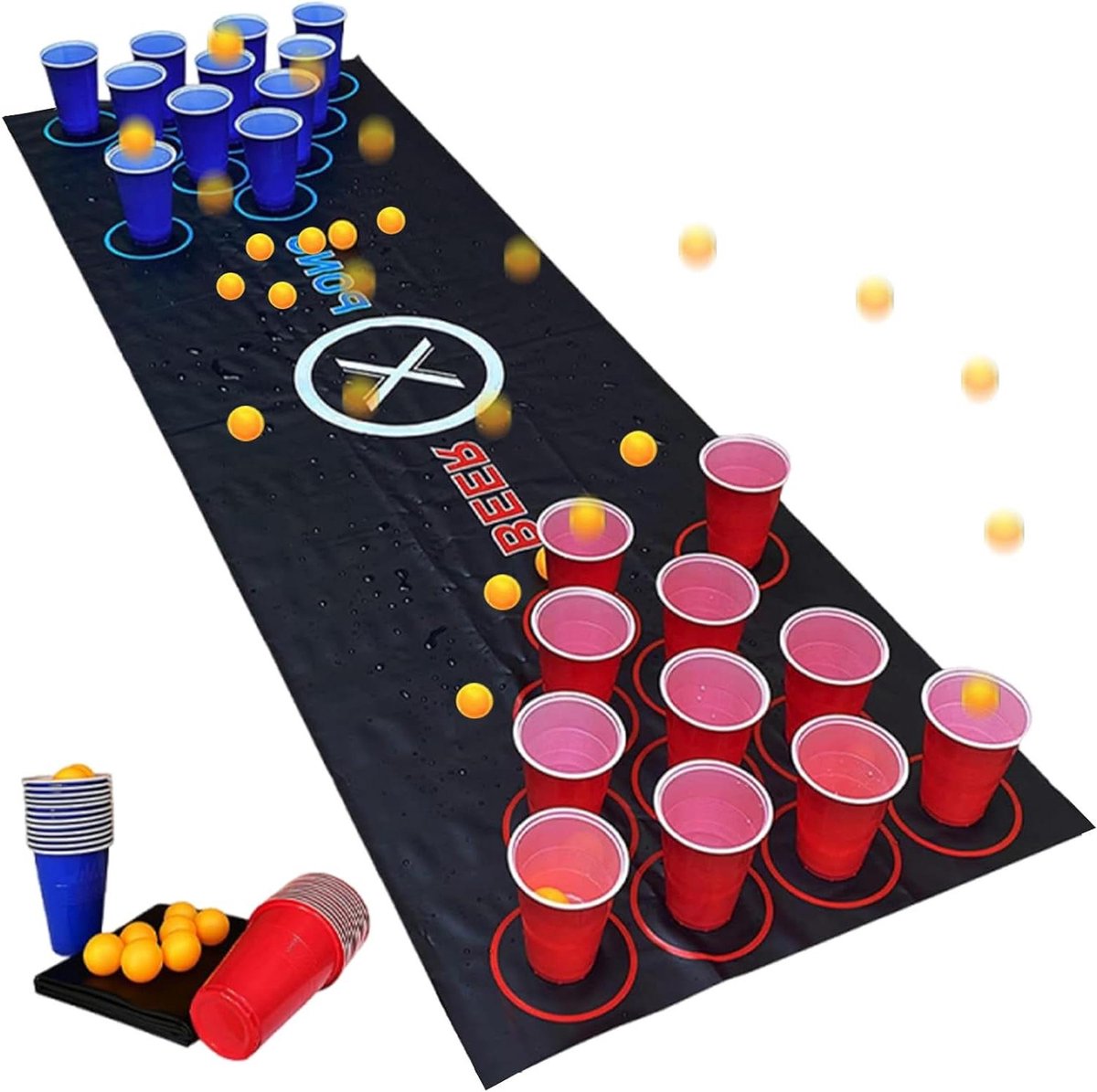 Tafeltennis Spel - Feest Spel - Gezellig Entertainment - Waterdichte Bescherming - 180x60 cm - Multicolor