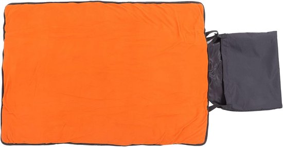 Hondenslaapmat - Reismat Hondenmat - Buitenactiviteiten - Waterafstotende Stof - 72 x 100 cm - Grijs met Oranje — afbeelding 5