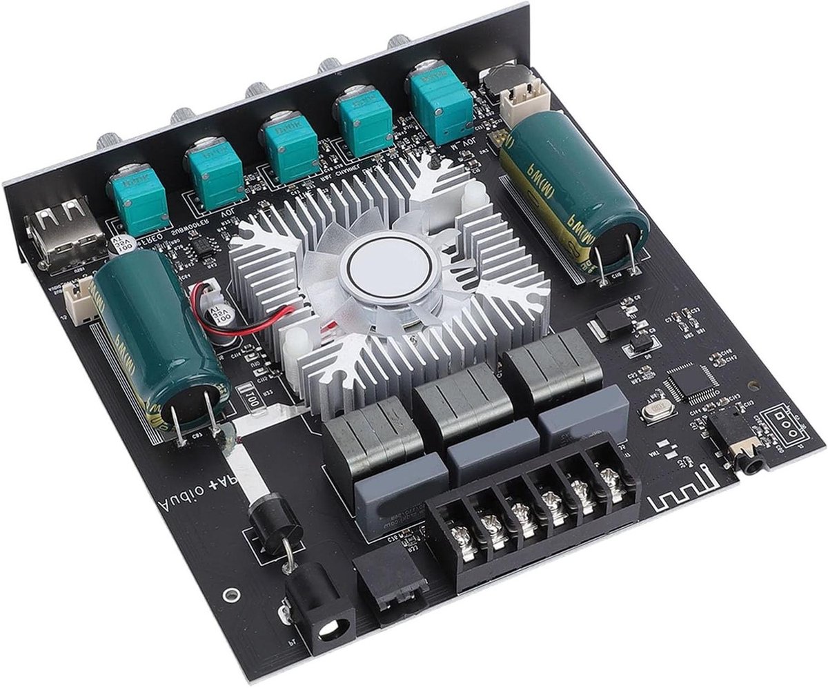 Audio Versterker Module - BT Receiver - Muziek Streamen - 2.1 Kanaals Kracht - 160W + 220W - Zwart