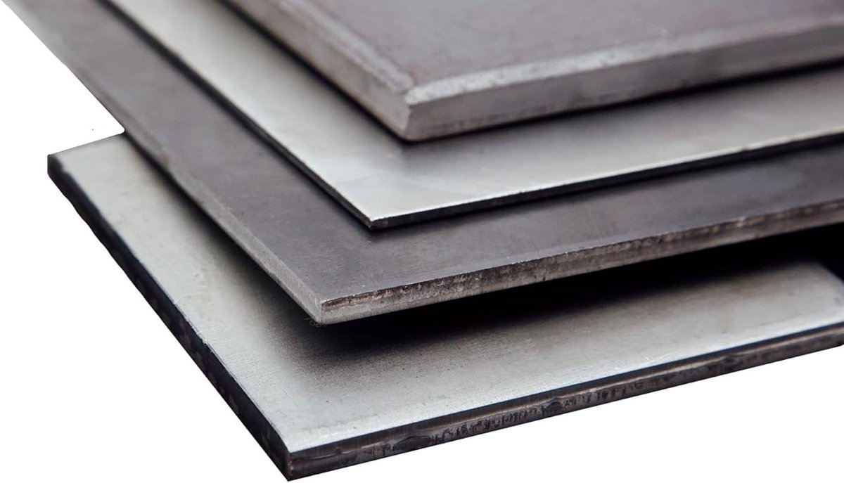 Staalplaat 1mm platen plaatstaal ijzer op maat snijden mogelijk gewenste afmetingen mogelijk 250x250mm