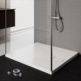 Bac de douche Rectangulaire 90x80 cm - Wit Acryl Bac de douche - Opportunité de douche - Fond de douche - Modern Design - 4 cm de haut
