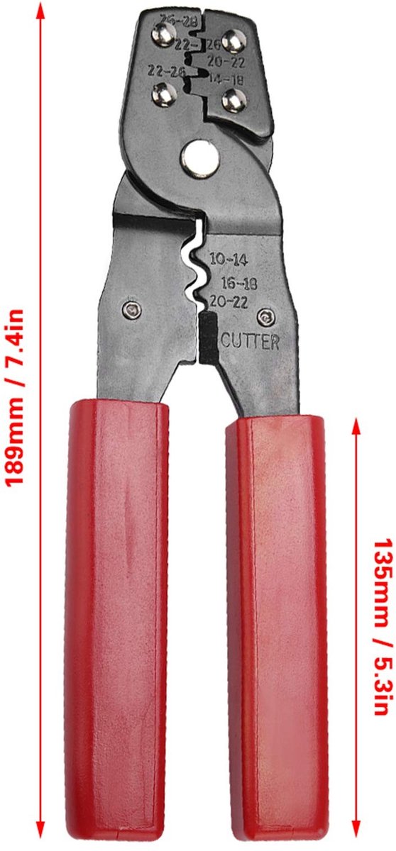 NTHProducts - Cable Crimper - Crimping Pliers - Ergonomische grip - Lichtgewicht - Geschikt voor verschillende kabels - Gebruiksvriendelijk - Ideaal vo.. van Nthproducts — afbeelding 3