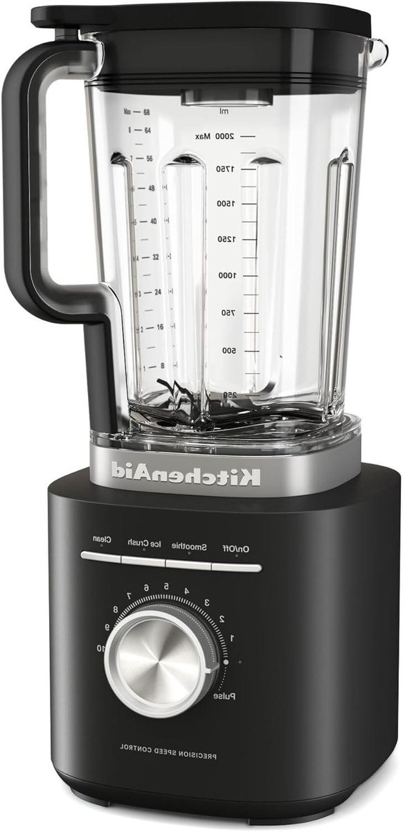 Krachtige Blender - Keukenmachine - Smoothies Maken - Asymmetrische Messen - 2 Liter - Mat Zwart
