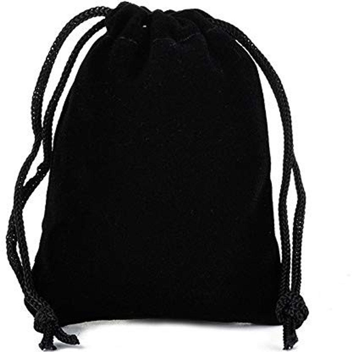 IMstore - Velvet Pouches - Luxe Juwelen Pouches - Ideaal voor Cadeaus - Zwart - Trekkoord Pouches - Perfect voor Feestjes en Bruiloften - 10 Stuks